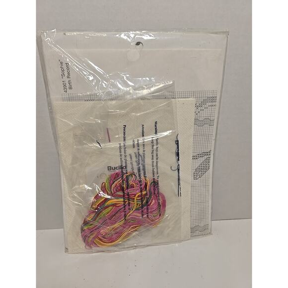 Bucilla Sophie Birth Record Counted Cross Stitch Kit 11.5”x11.5 2006 Vintage - Picture 5 of 5
